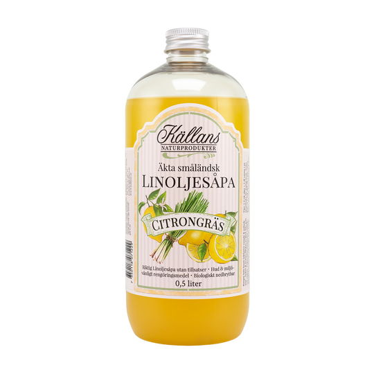 Källans Naturprodukter Äkta Småländsk Linoljesåpa Citrongräs 500 ml