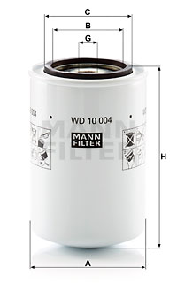 Filter, drifthydraulik MANN-FILTER WD 10 004