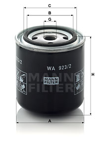 Kylvätskefilter MANN-FILTER WA 923/2