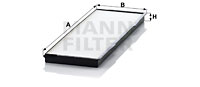 Kupéfilter MANN-FILTER CU 37 001