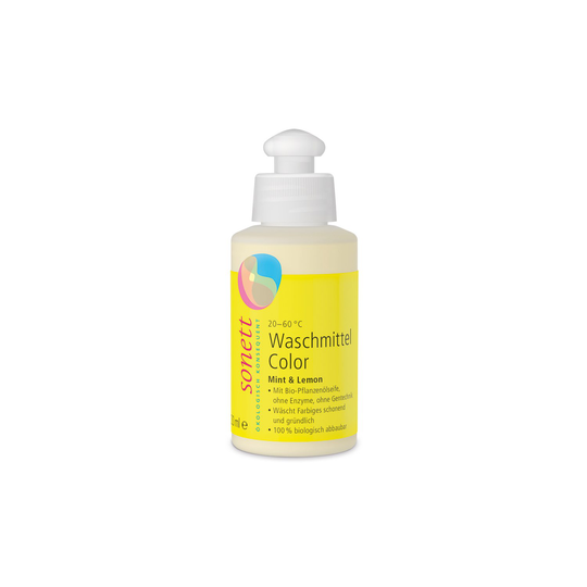 Sonett Ekologiskt Flytande Kulörtvättmedel Mynta & Citron 120 ml