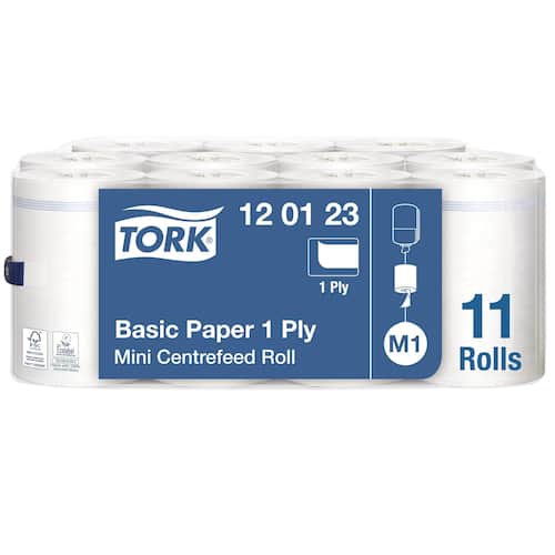 Tork Torkrulle Universal Wiper 310 Mini, pappershanddukar på dispenserrulle