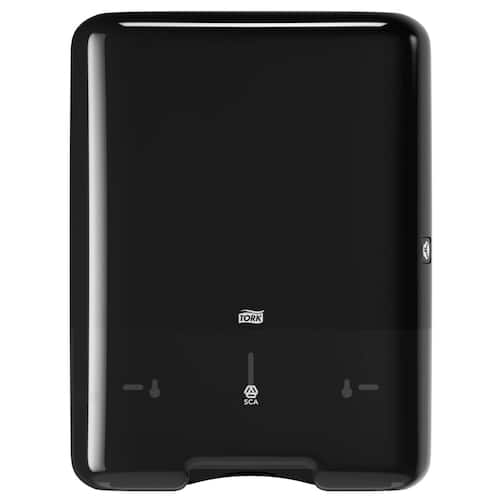 Tork Dispenser för pappershanddukar H3 Elevation Zigzag, vikta, plast, 33,3 cm bredd, svart