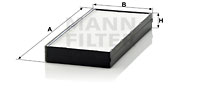 Kupéfilter MANN-FILTER CU 2521-2