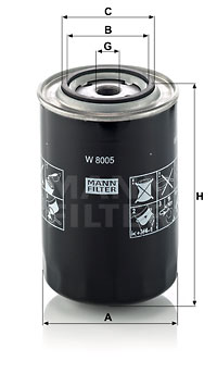 Oljefilter MANN-FILTER W 8005