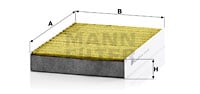 Kupéfilter MANN-FILTER FP 25 003