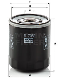 Oljefilter MANN-FILTER W 7062