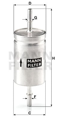 Bränslefilter MANN-FILTER WK 512