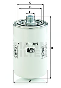 Oljefilter MANN-FILTER WD 940/6