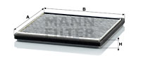 Kupéfilter MANN-FILTER CUK 2225