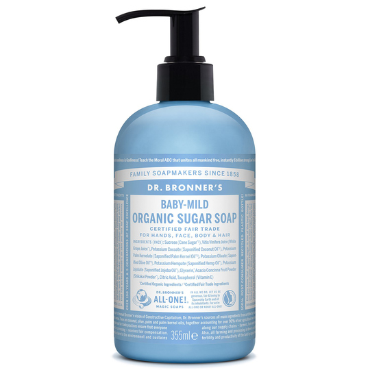 Dr. Bronner’s Organic Sugar Soap Baby-Mild, 355 ml