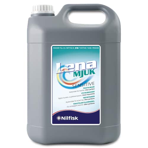 NORDEX Sköljmedel Lena Soft Sensitive för professionellt bruk, flytande koncentrat, grön, utan parfym, 5l