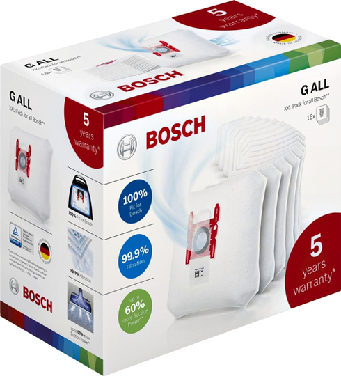 Bosch Bbz16wgall 16 Påsar Dammsugarpåsar