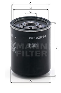 Oljefilter MANN-FILTER WP 920/80