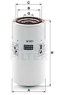 Oljefilter MANN-FILTER W 951