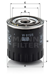 Oljefilter MANN-FILTER W 815/5