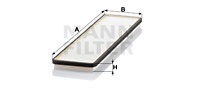 Kupéfilter MANN-FILTER CU 42 001