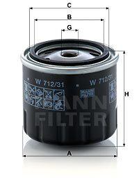 Oljefilter MANN-FILTER W 712/31