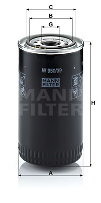 Oljefilter MANN-FILTER W 950/39