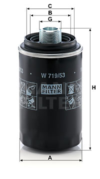 Oljefilter MANN-FILTER W 719/53