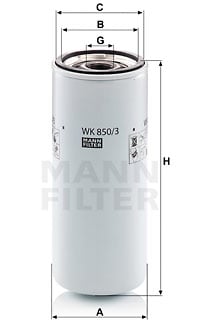 Bränslefilter MANN-FILTER WK 850/3