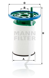 Bränslefilter MANN-FILTER PU 7015