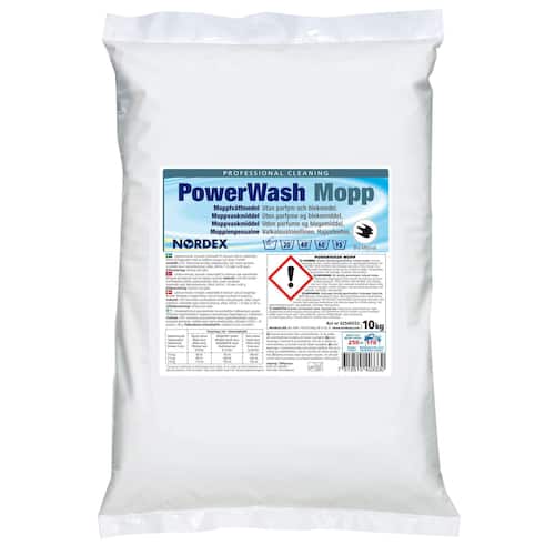 NORDEX PowerWash mopptvättmedel, användning i tvättmaskin, oparfymerat, 10 kg