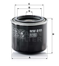 Oljefilter MANN-FILTER MW 810