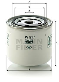 Oljefilter MANN-FILTER W 917