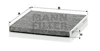Kupéfilter MANN-FILTER CUK 2226