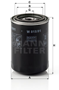 Oljefilter MANN-FILTER W 818/81