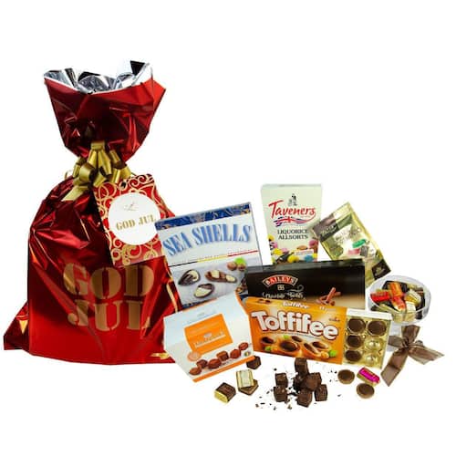 Julchoklad Cellofansäck röd 1170g