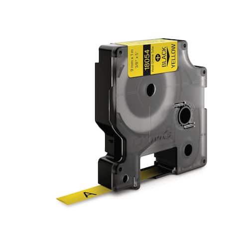 Dymo Tape Rhino krympslang 9mm svart på gul