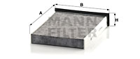 Kupéfilter MANN-FILTER CUK 2316