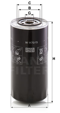 Oljefilter MANN-FILTER W 1170/15