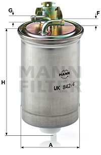 Bränslefilter MANN-FILTER WK 842/4