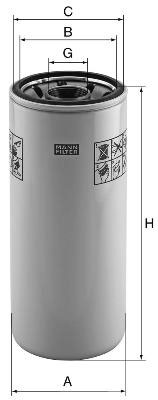 Filter, drifthydraulik MANN-FILTER W 1245/3 x