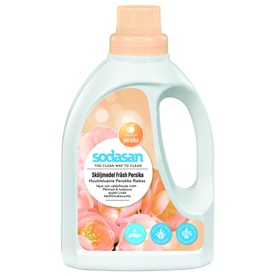 Sodasan Sköljmedel Persika, 750 ml