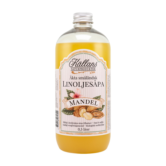 Källans Naturprodukter Äkta Småländsk Linoljesåpa Mandel 500 ml