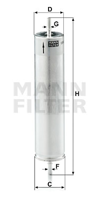 Bränslefilter MANN-FILTER WK 522