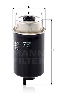 Bränslefilter MANN-FILTER WK 8038