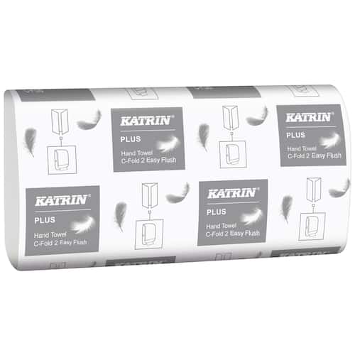 KATRIN Pappershandduk Plus C-fold 2 EasyFlush, 2-lagers