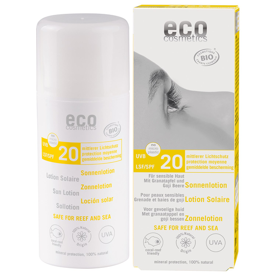 Eco Cosmetics Ekologisk Sollotion medel skydd SPF 20, 100 ml