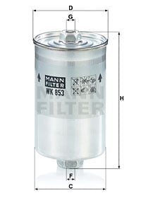 Bränslefilter MANN-FILTER WK 853