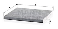 Kupéfilter MANN-FILTER CUK 29 001