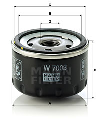 Oljefilter MANN-FILTER W 7003