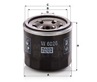 Oljefilter MANN-FILTER W 6026