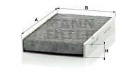 Kupéfilter MANN-FILTER CUK 1629