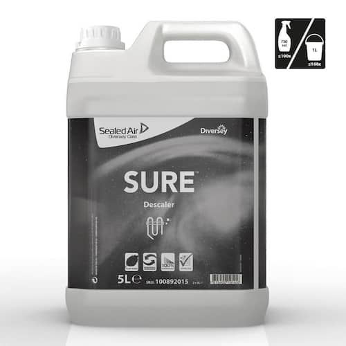 SURE® SURE Avkalkningsmedel, växtbaserad och 100% nedbrytbar, 5l