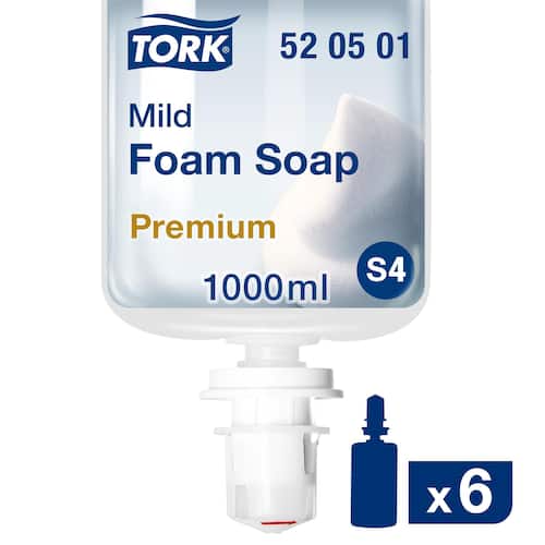 Tork Skumtvål Premium-S4, mild, kassett, parfymerad, 1l